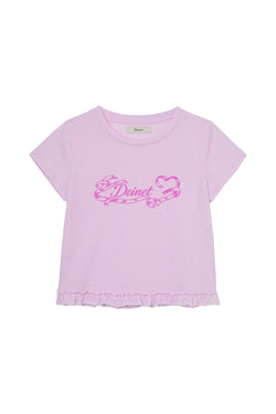 Deinet - Ruffle Washed T-Shirt (Pink) product image 1 | TRAB K-Fashion Australia