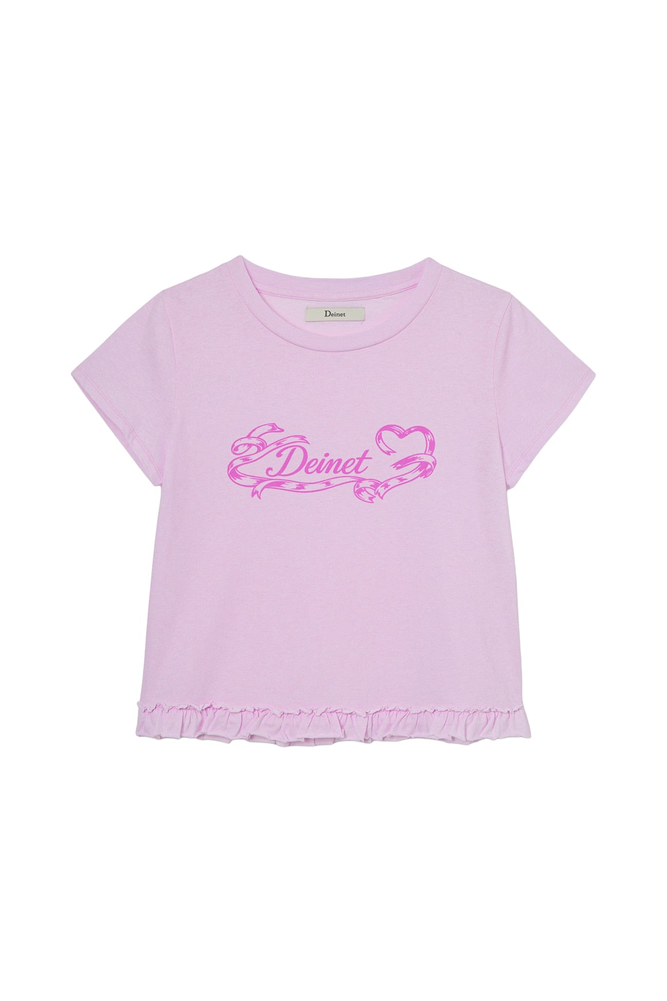 Deinet - Ruffle Washed T-Shirt (Pink) product image 1 | TRAB K-Fashion Australia