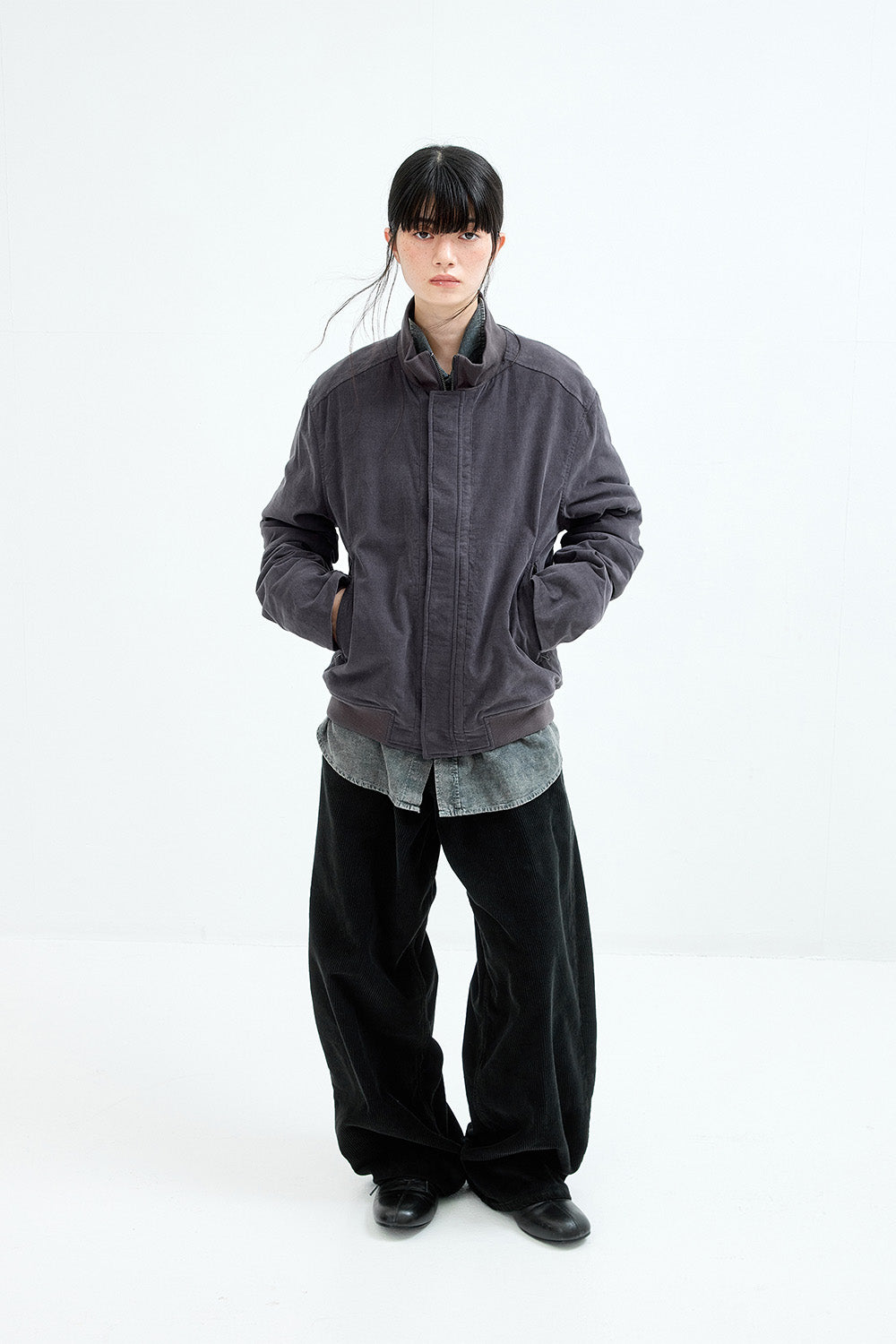 Hatchingroom - Tanker Jacket Corduroy (Purple Grey) product image 11 | TRAB K-Fashion Australia