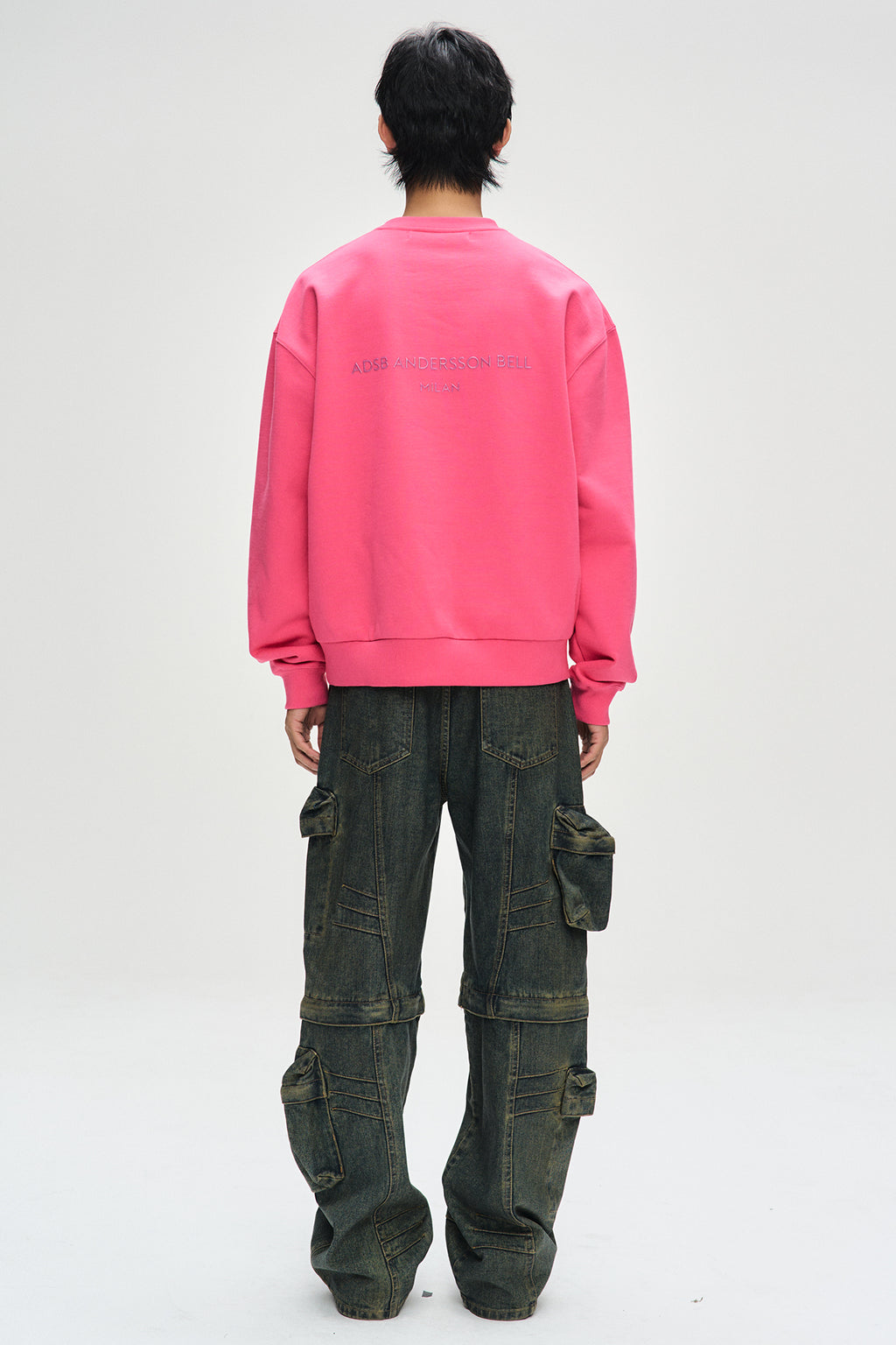 Andersson Bell - Unisex Stool Patch Logo Sweatshirts (Pink) product image 2 | TRAB K-Fashion Australia