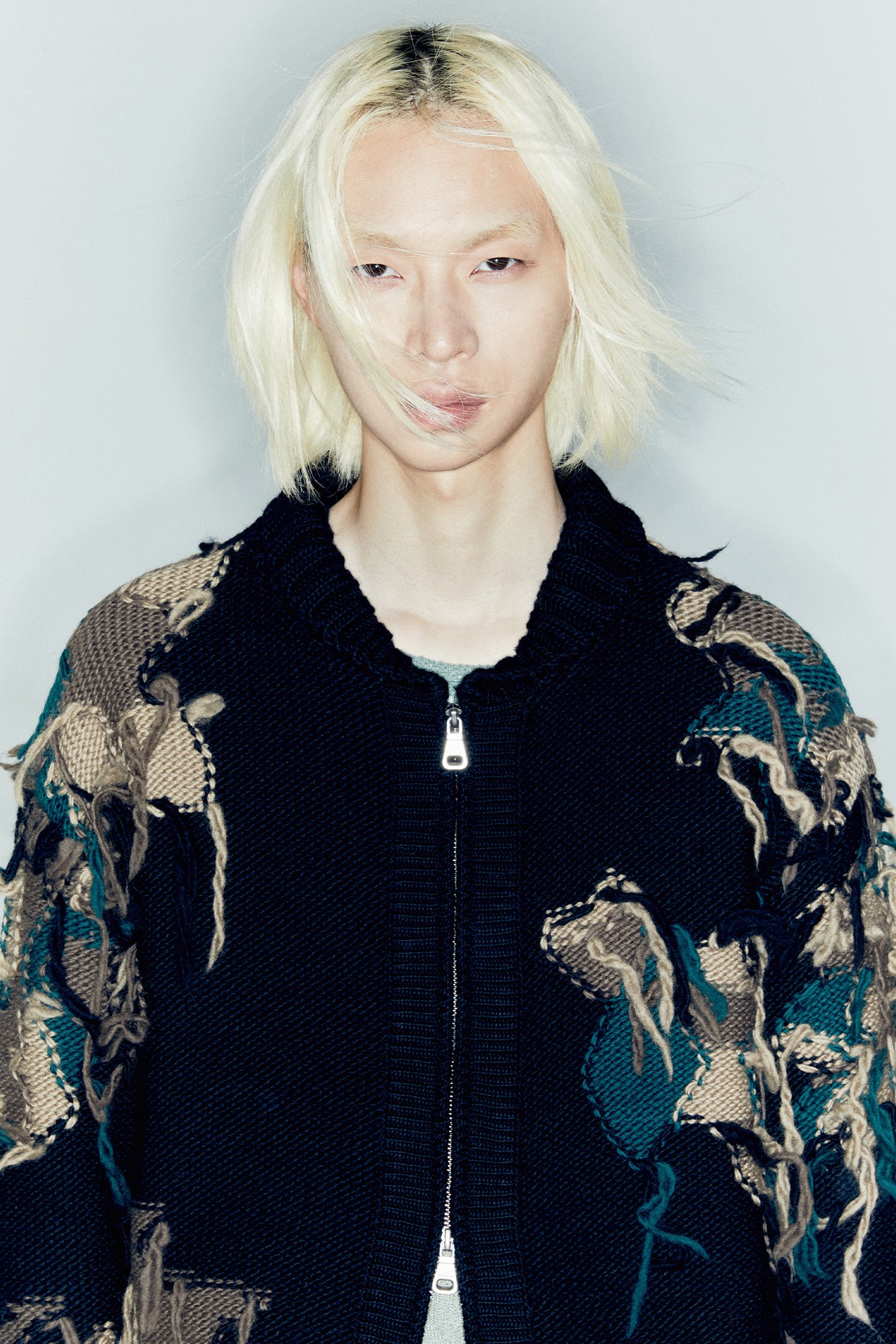 Andersson Bell - New Camouflage Zip-Up Cardigan (Black) product image 5 | TRAB K-Fashion Australia