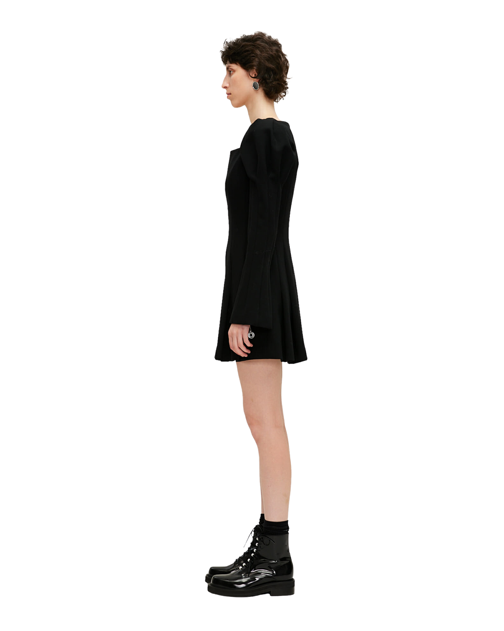 Kimhe Kim - Square-Neck Wool Mini Dress (Black) product image 3 | TRAB K-Fashion Australia