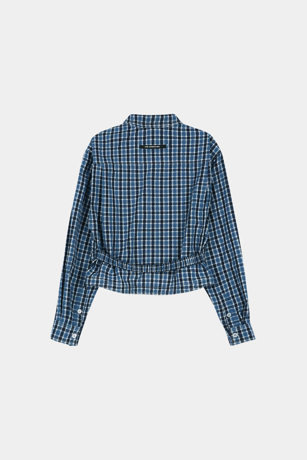Andersson Bell - Check Curves Hem Shirt (Blue) product image 11 | TRAB K-Fashion Australia