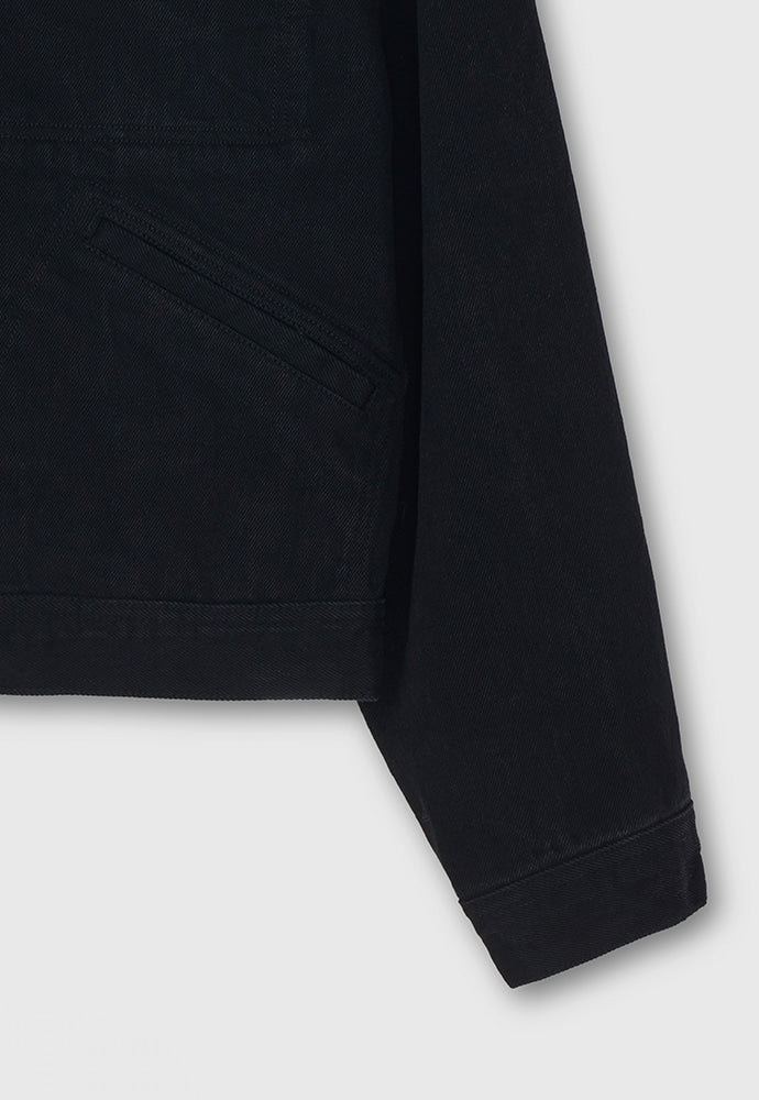 Tonywack - Rinsed Denim Zipped Work Jacket (Black) product image 14 | TRAB K-Fashion Australia