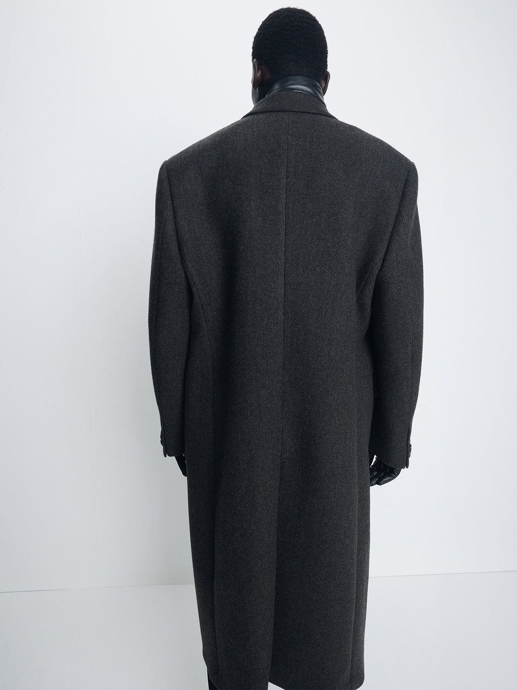 Tonywack - Herringbone Wool Double-Breasted Coat (Moss Brown) product image 4 | TRAB K-Fashion Australia