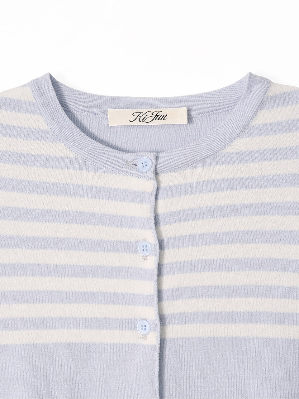 Kijun - Stripe Knit Cardigan (Sky Blue) product image 14 | TRAB K-Fashion Australia