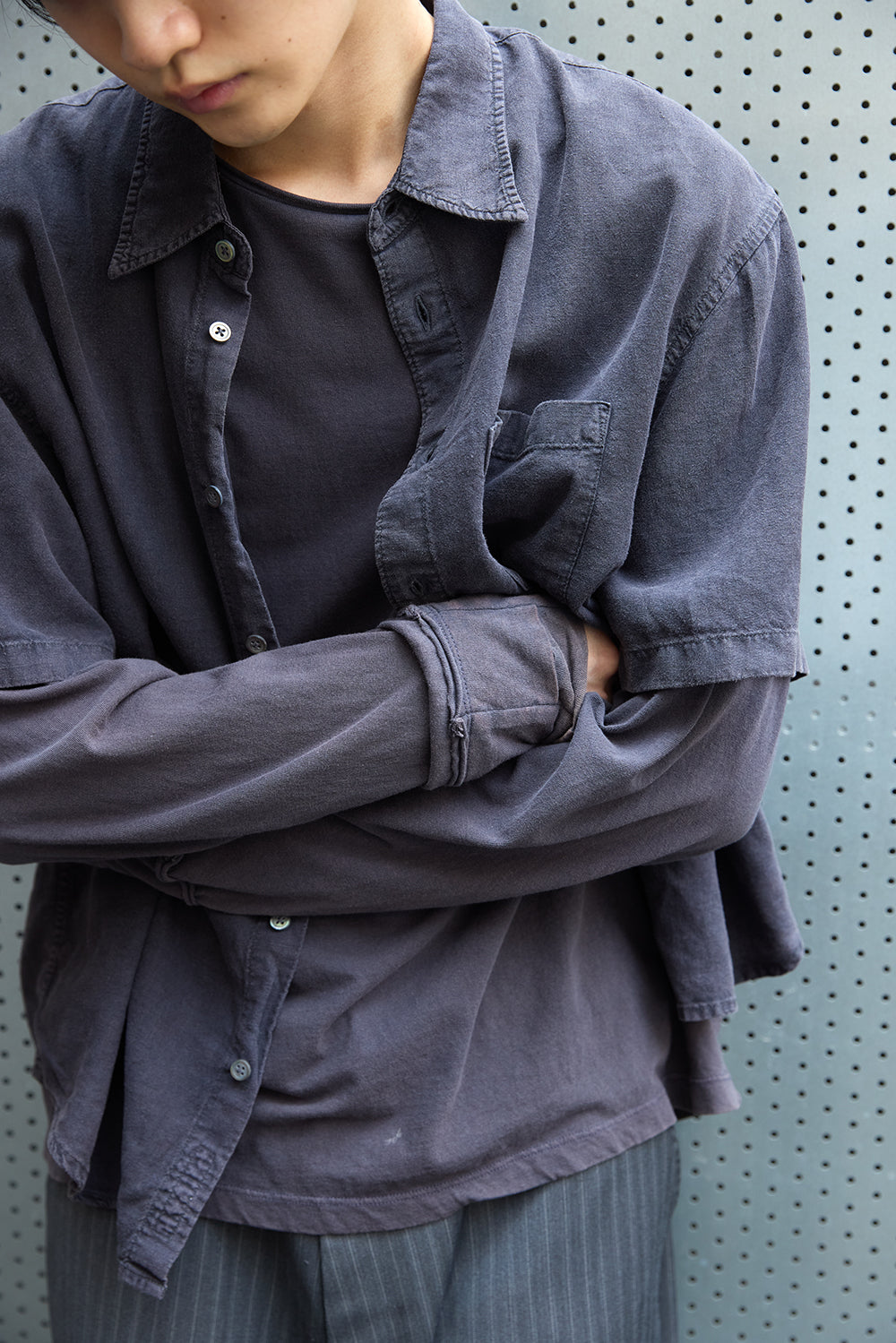 Hatchingroom - Arrow Shirt (Purple Charcoal) product image 11 | TRAB K-Fashion Australia