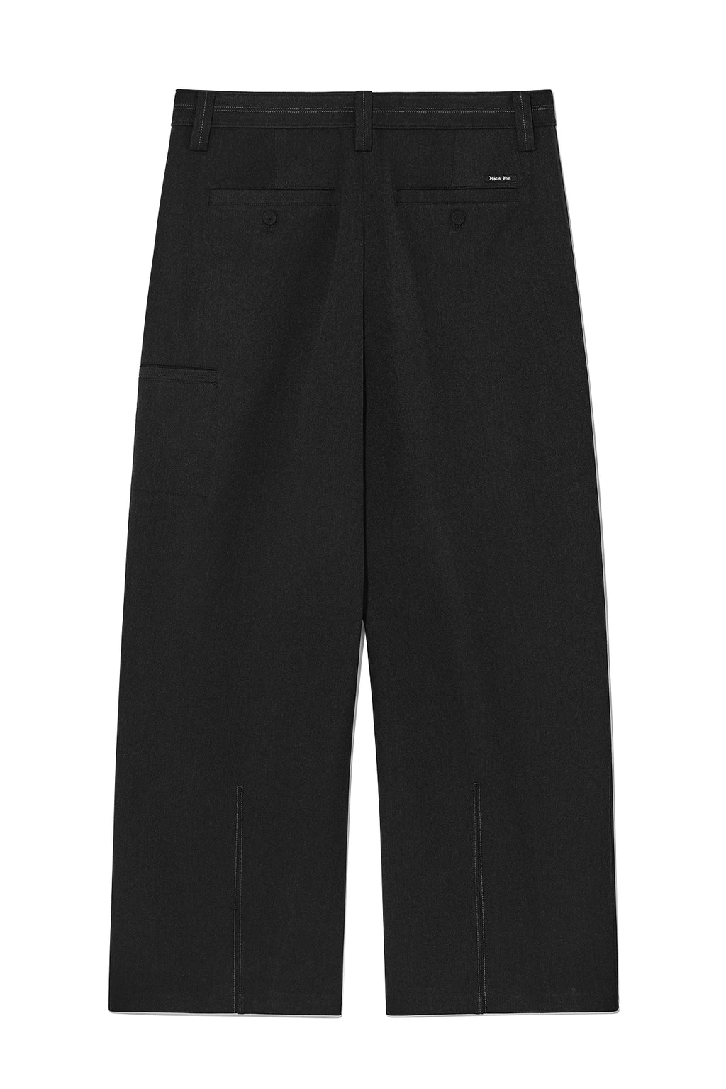 Matin Kim - Stitch Point Button Trouser (Charcoal) product image 2 | TRAB K-Fashion Australia