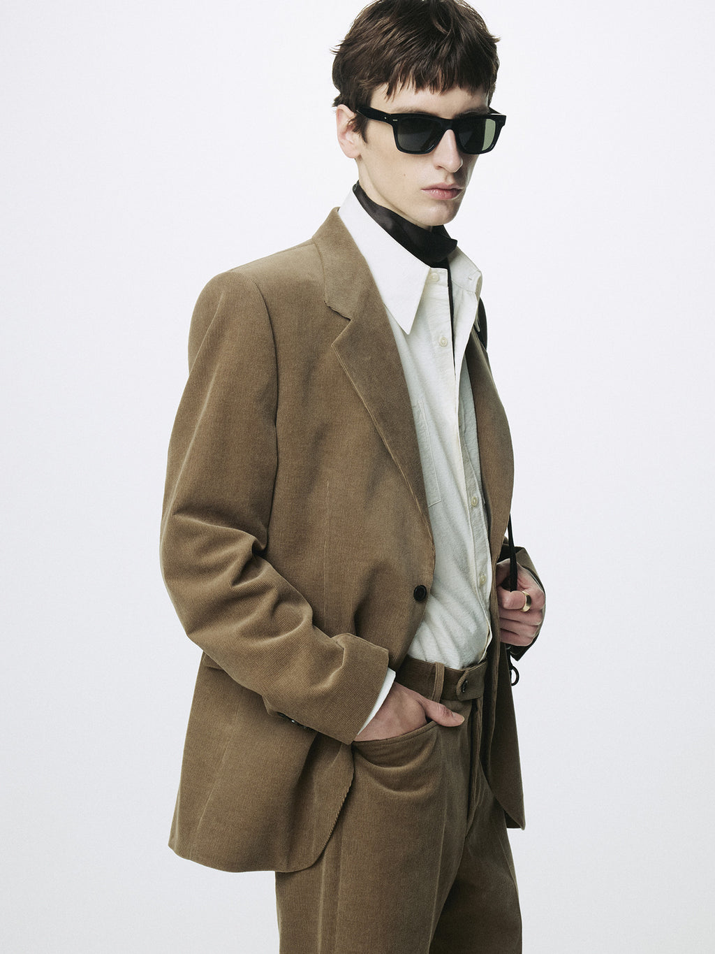 Tonywack - Corduroy Single-Breasted Jacket (Beige Taupe) product image 1 | TRAB K-Fashion Australia