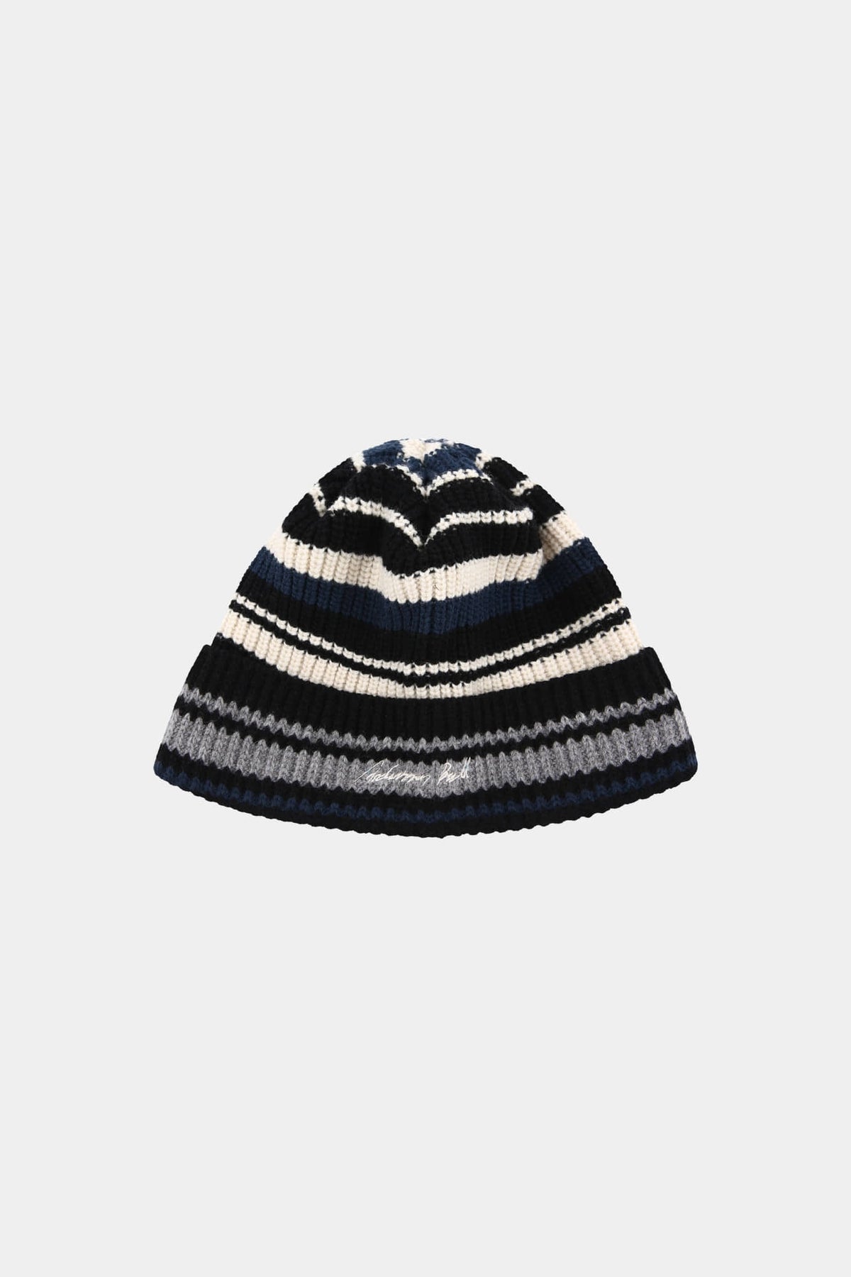 Andersson Bell - Unisex Multi Stripe Beanie (Black/Ecru) product image 4 | TRAB K-Fashion Australia