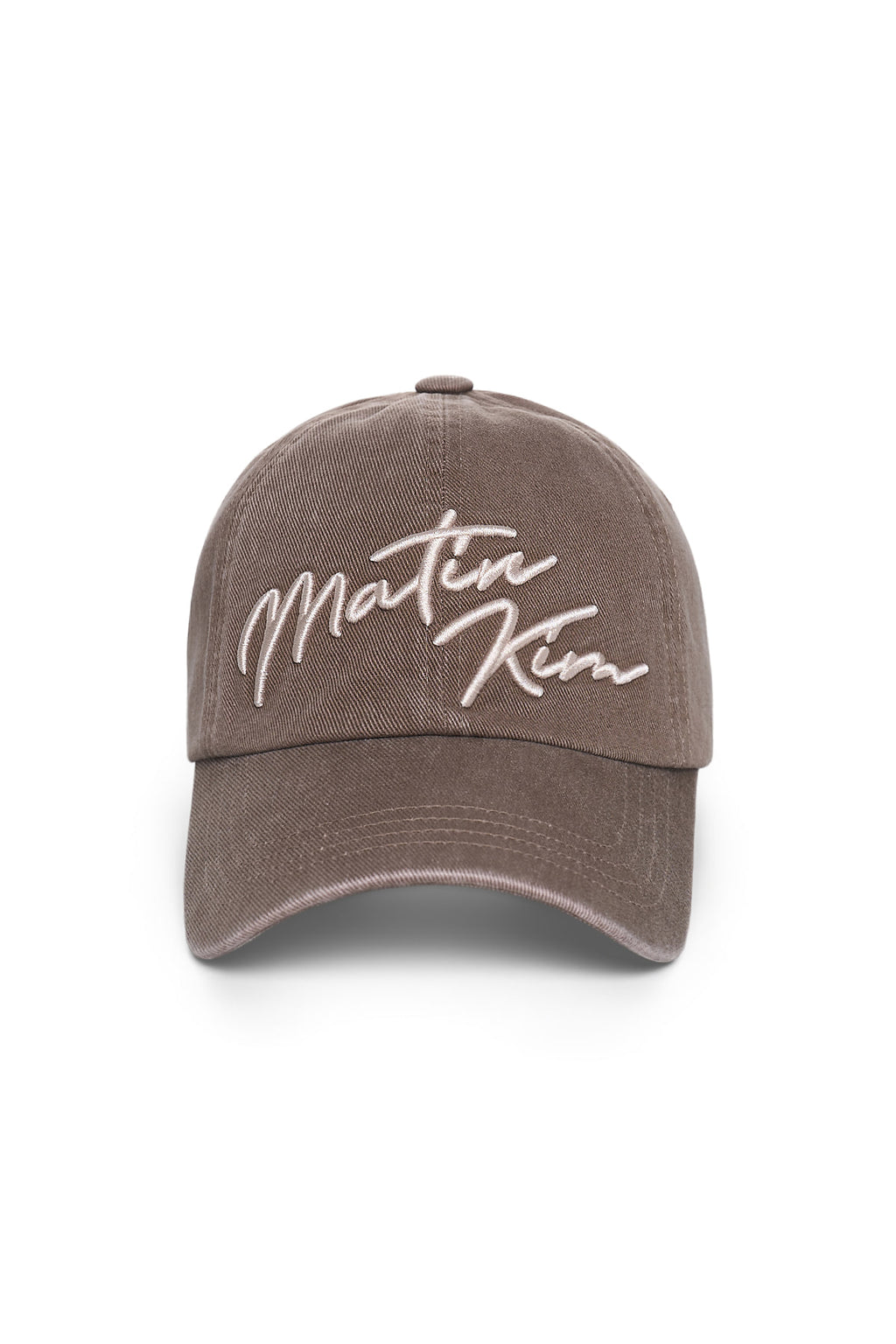 Matin Kim - Logo Script Ball Cap (Brown) product image 1 | TRAB K-Fashion Australia