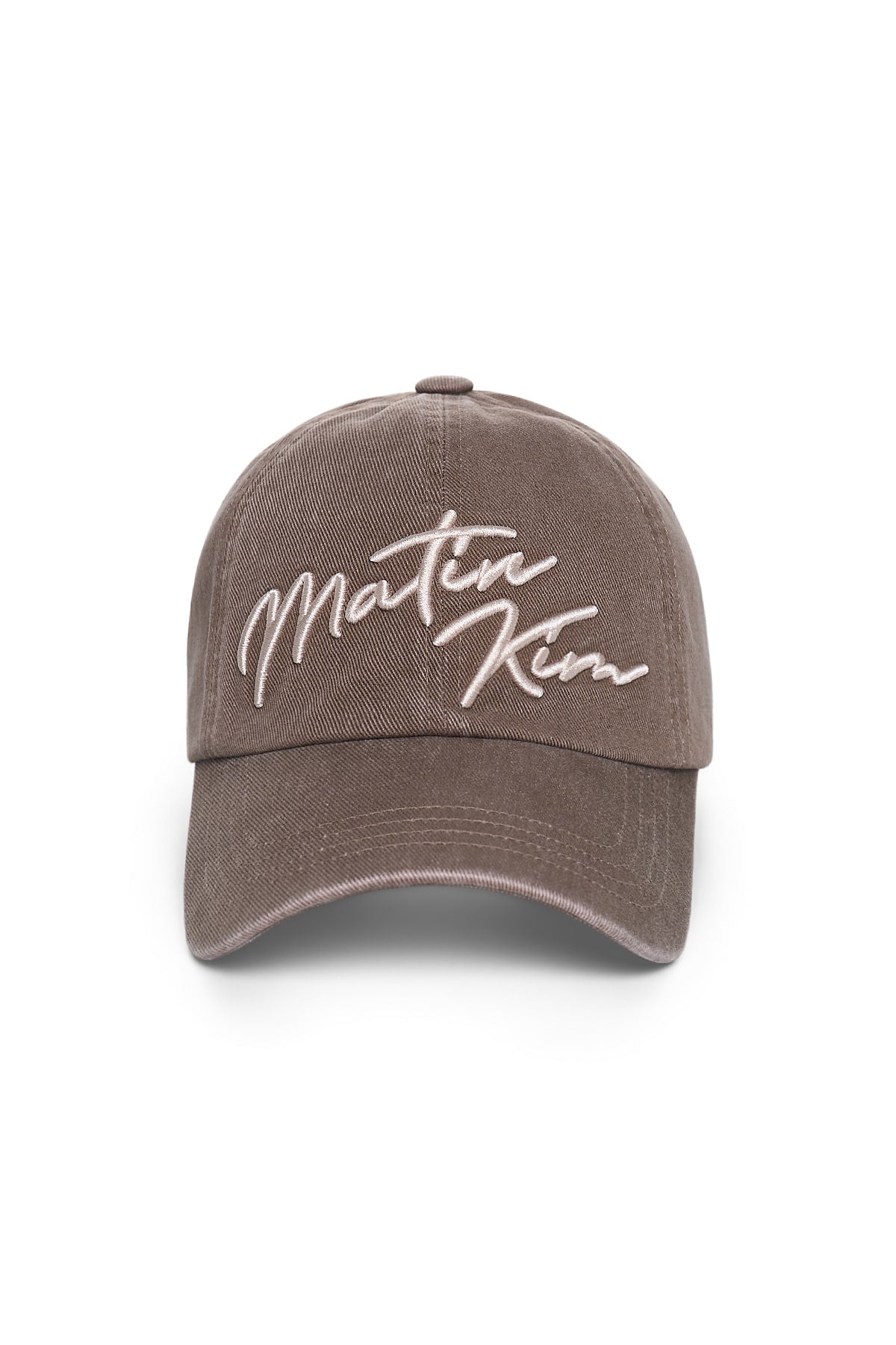 Matin Kim - Logo Script Ball Cap (Brown) product image 1 | TRAB K-Fashion Australia