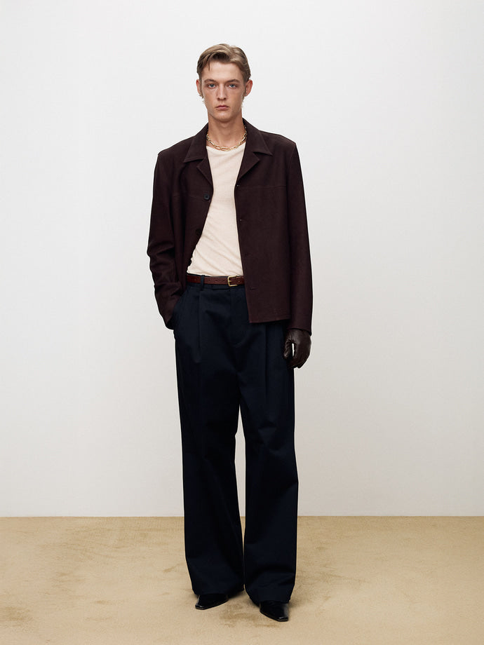 Tonywack - Nubuck Lamb Leather Jacket (Burgundy) product image 2 | TRAB K-Fashion Australia