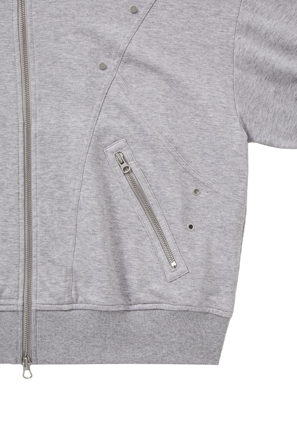 Deinet - Metal Detail Hood Zip Up (Melange Grey) product image 6 | TRAB K-Fashion Australia
