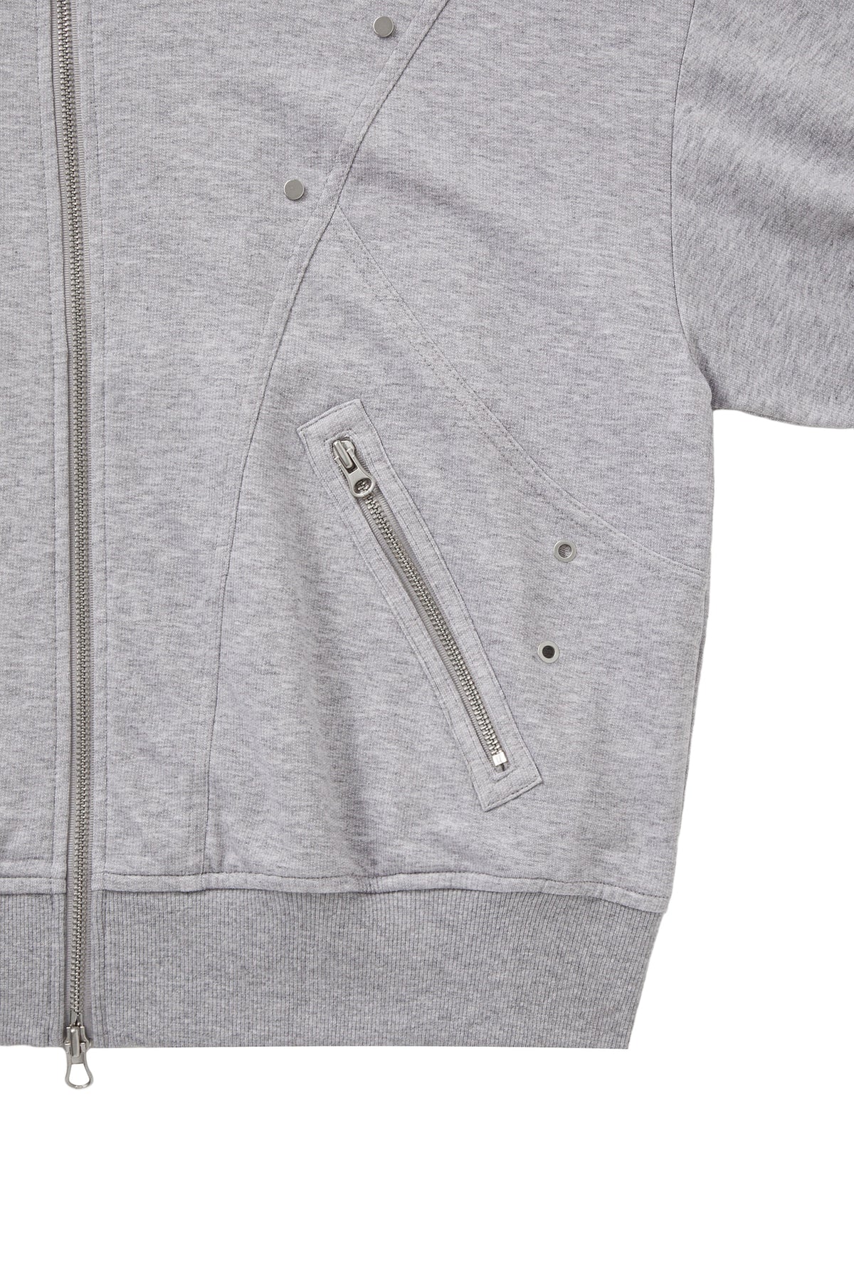 Deinet - Metal Detail Hood Zip Up (Melange Grey) product image 6 | TRAB K-Fashion Australia