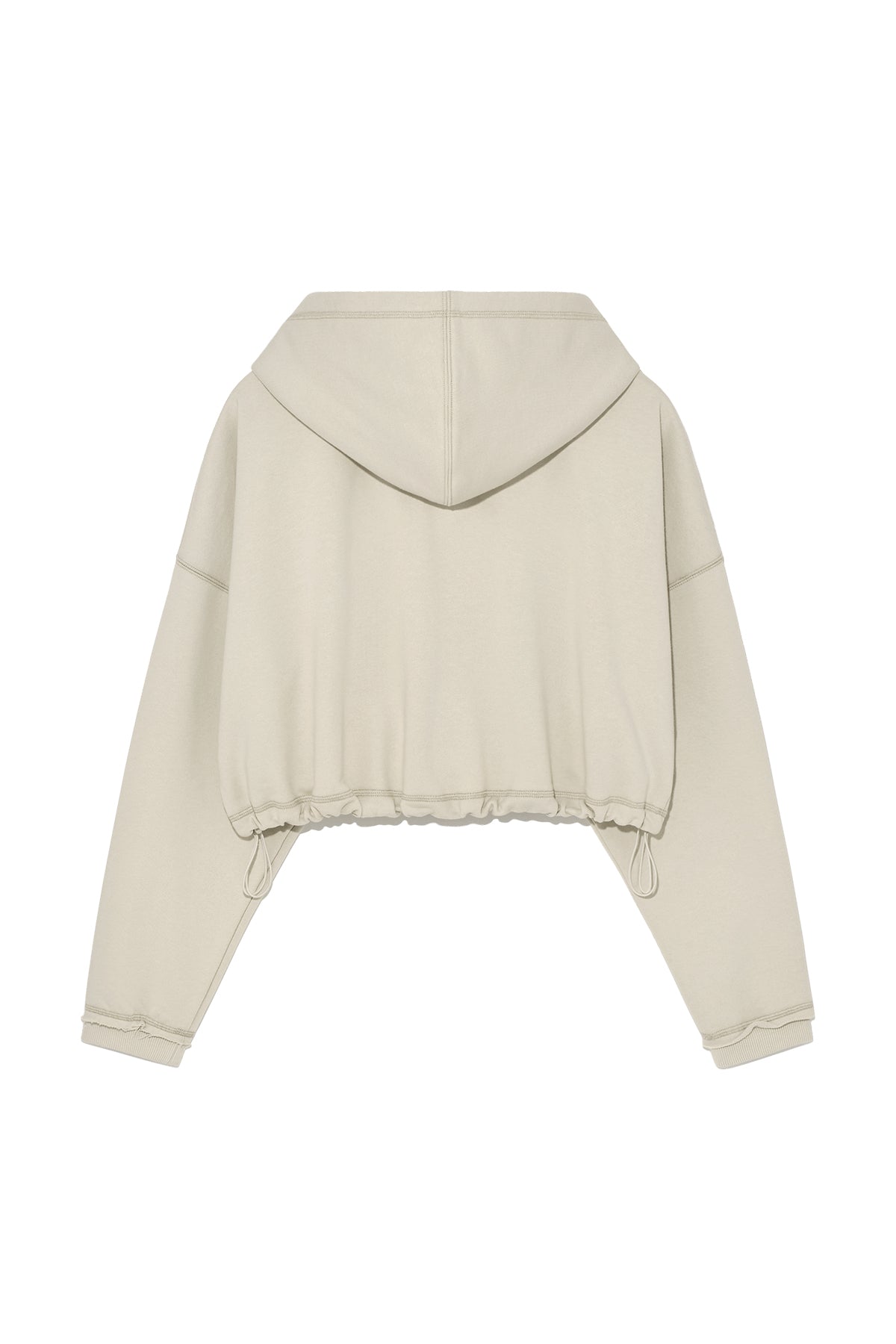 Matin Kim - Big Logo Crop Hoody Zip Up (Beige) product image 2 | TRAB K-Fashion Australia