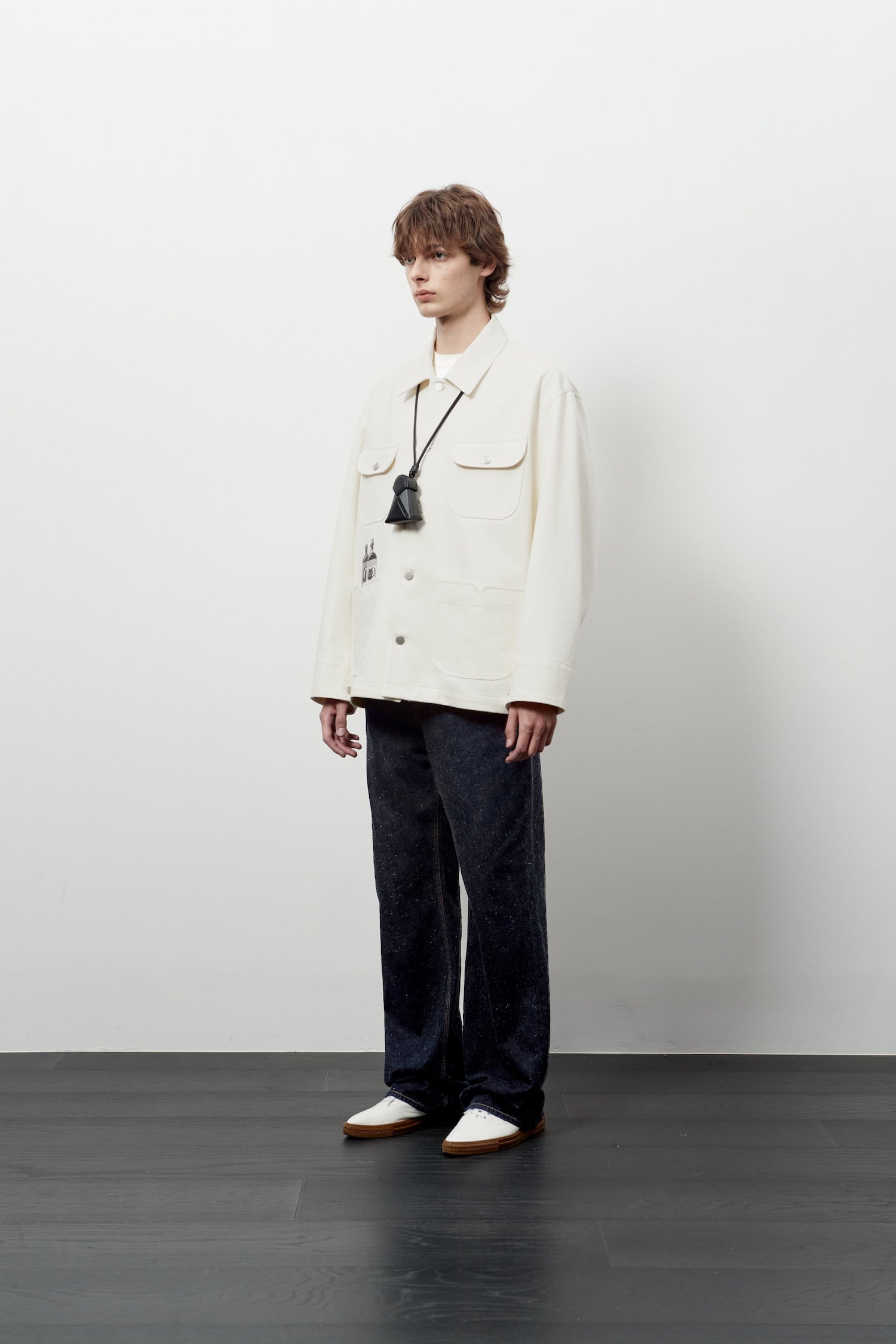 Stu - Printing Work Jacket (Cream) product image 2 | TRAB K-Fashion Australia