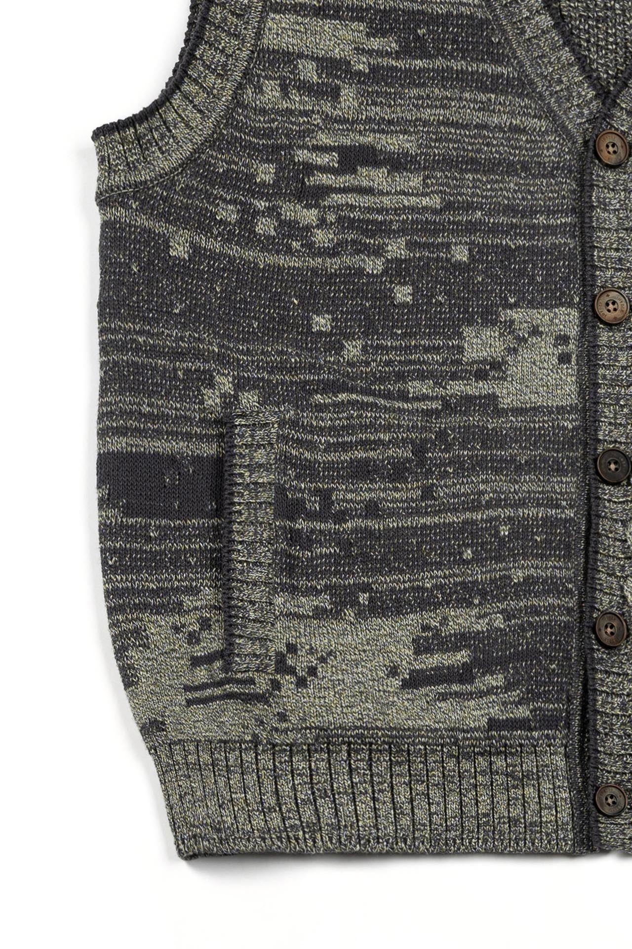 Ioedle - Mosaic Urban Knit Vest Cardigan (Green) product image 6 | TRAB K-Fashion Australia