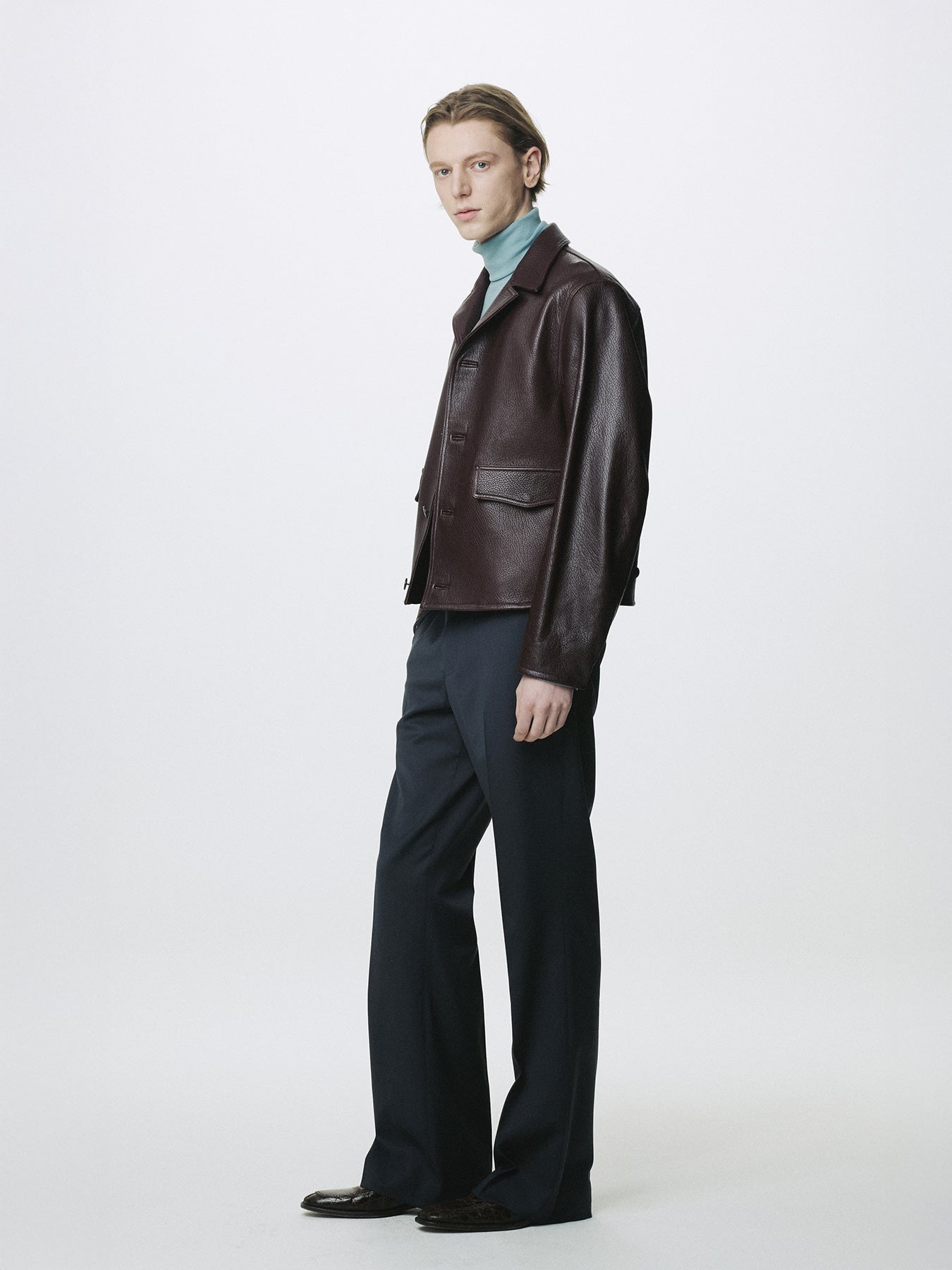 Tonywack - Vintage Lamb Leather Blouson (Brick Brown) product image 1 | TRAB K-Fashion Australia