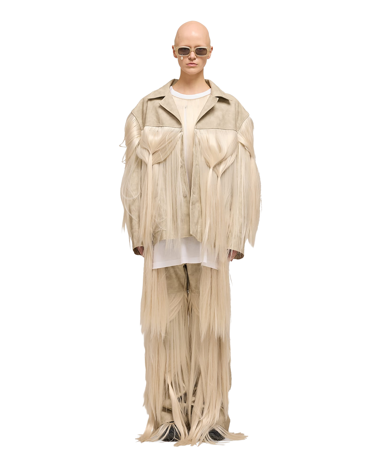 Kimhe Kim - Hair Embellished Western Pants (Grey) product image 1 | TRAB K-Fashion Australia