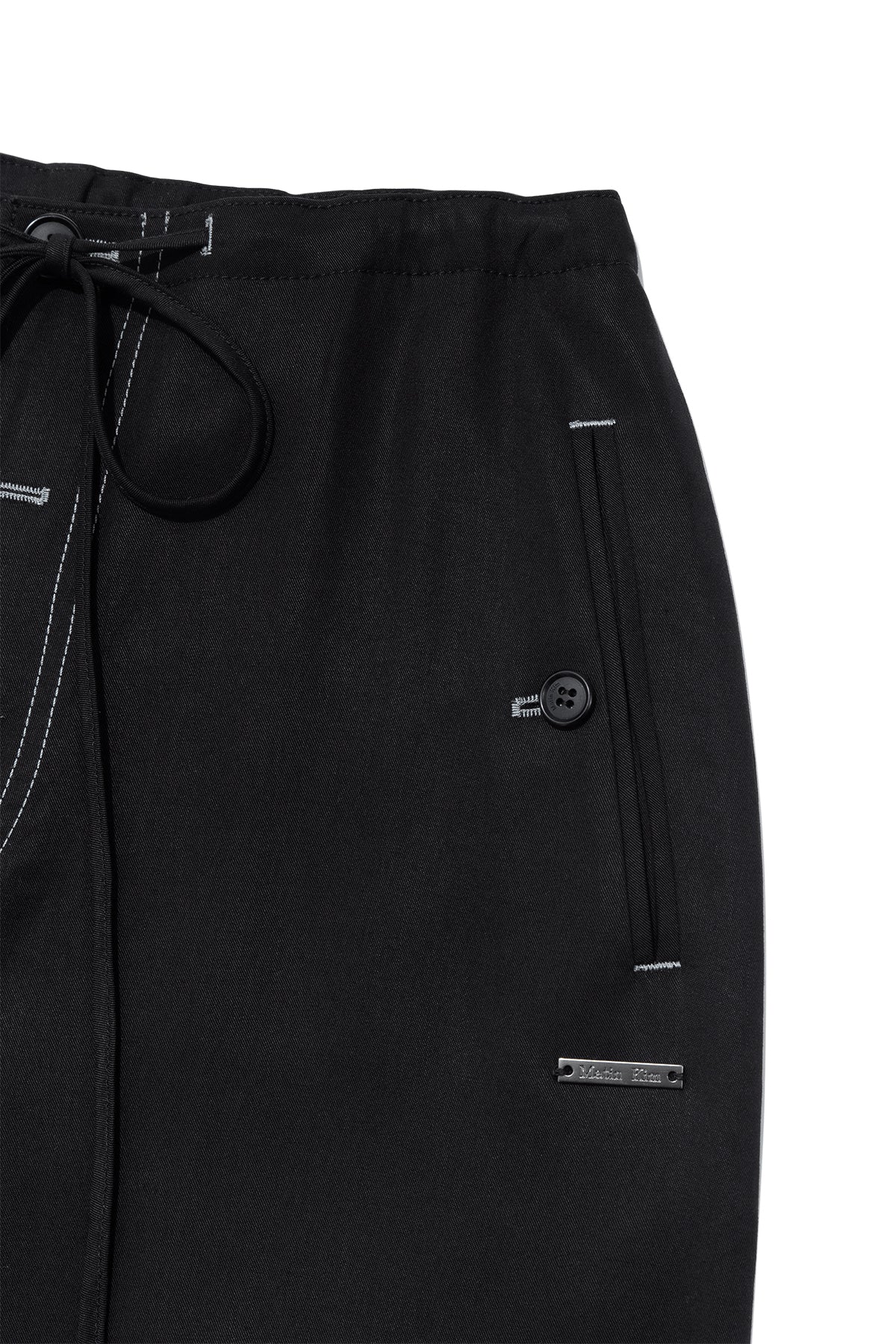 Matin Kim - Button Point String Wide Pants (Black) product image 4 | TRAB K-Fashion Australia