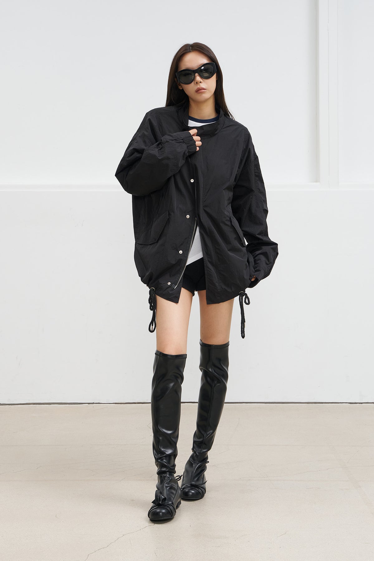 Deinet - Funnel Neck Jacket (Black) product image 5 | TRAB K-Fashion Australia