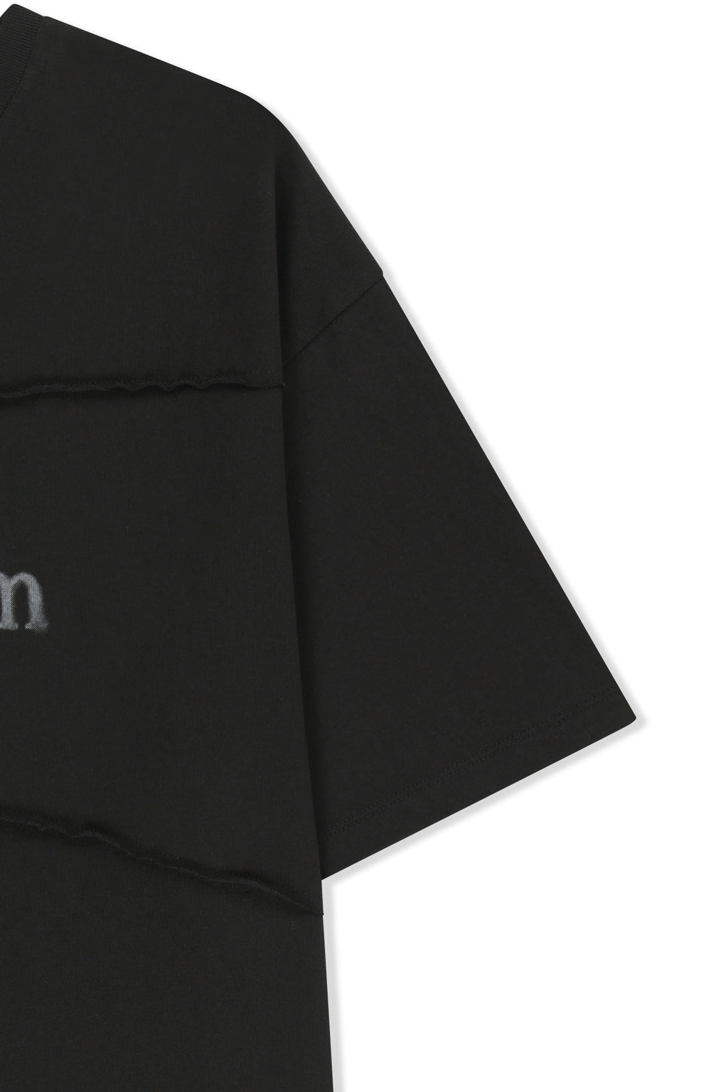 Matin Kim - Diagonal Cut Logo Top (Black) product image 4 | TRAB K-Fashion Australia