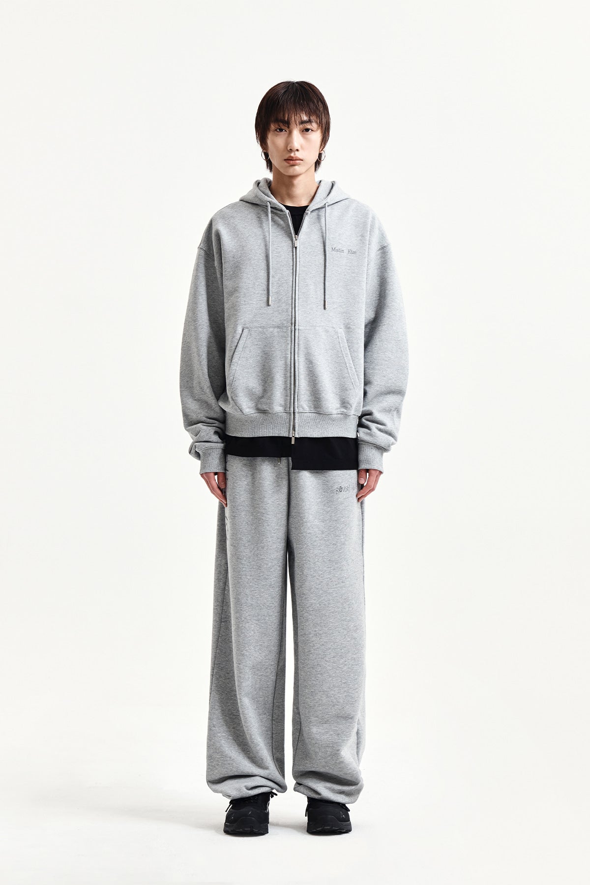 Matin Kim - Essential Logo Sweatpants (Grey) product image 10 | TRAB K-Fashion Australia