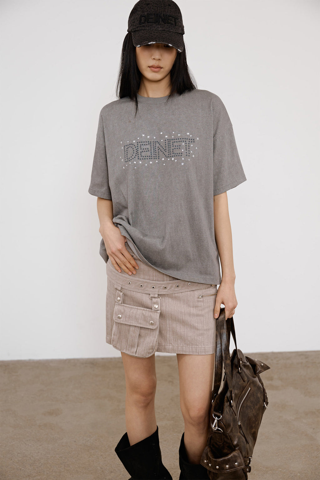 Deinet - Belted Tunnel Skirt (Beige) product image 8 | TRAB K-Fashion Australia