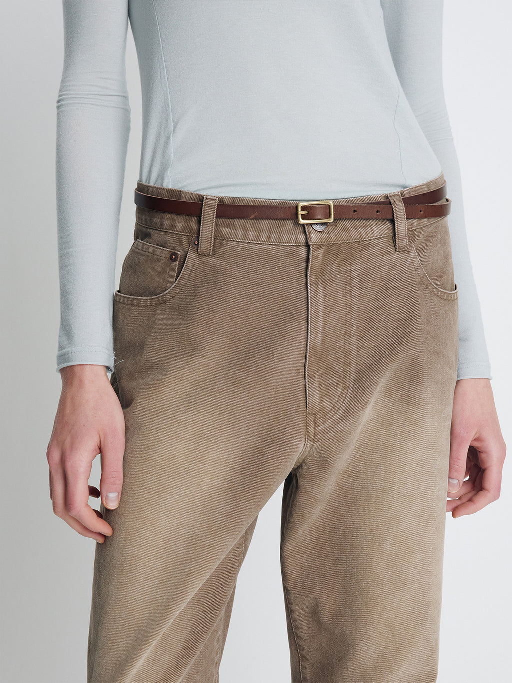 Tonywack - Re-Cut Brushed Cotton Flared Pants (Faded Brown) product image 6 | TRAB K-Fashion Australia