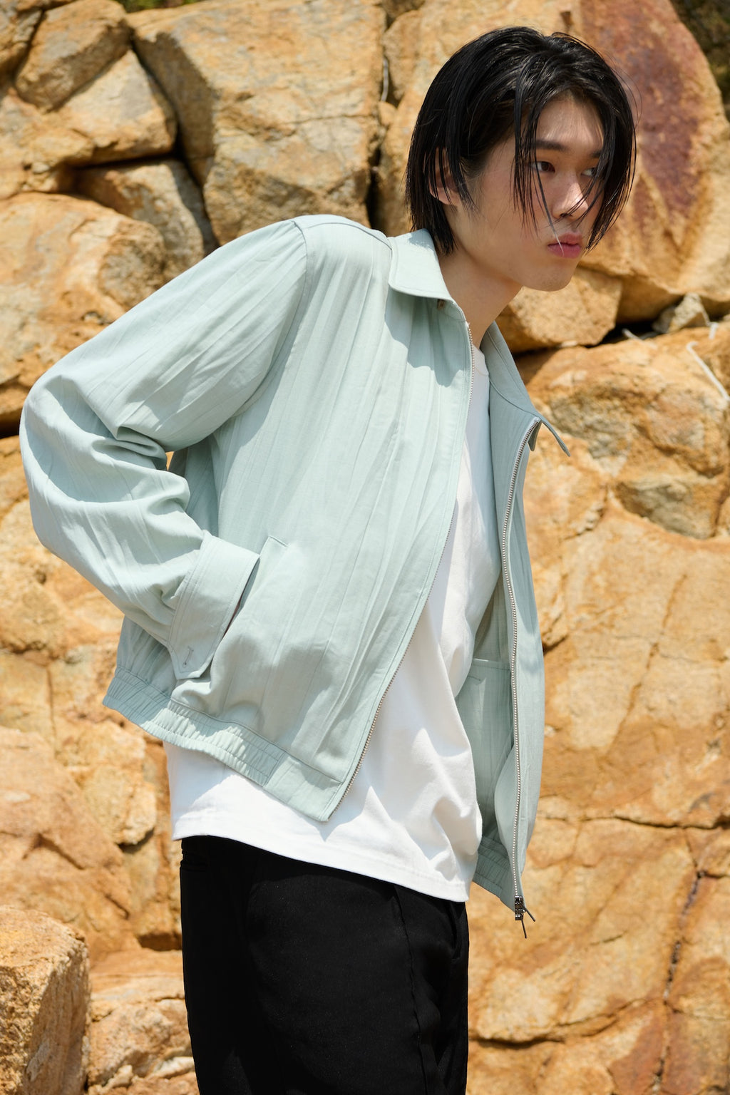 STU - Pleats Swing Jacket (Pale Mint) product image 6 | TRAB K-Fashion Australia