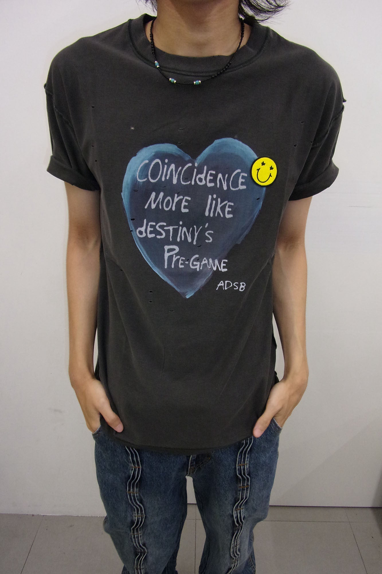 Andersson Bell - Unisex Heart Message T-Shirt (Charcoal) product image 8 | TRAB K-Fashion Australia