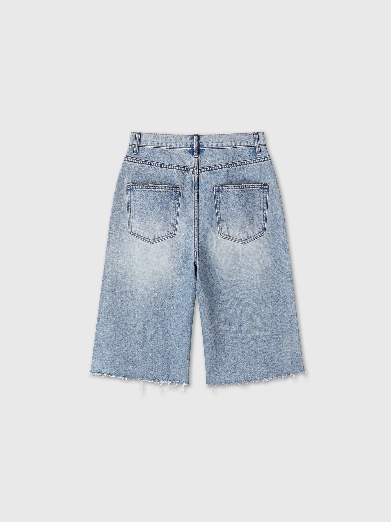 Tonywack - Raw Hem Denim Bermuda Shorts (Washed Light Blue) product image 10 | TRAB K-Fashion Australia