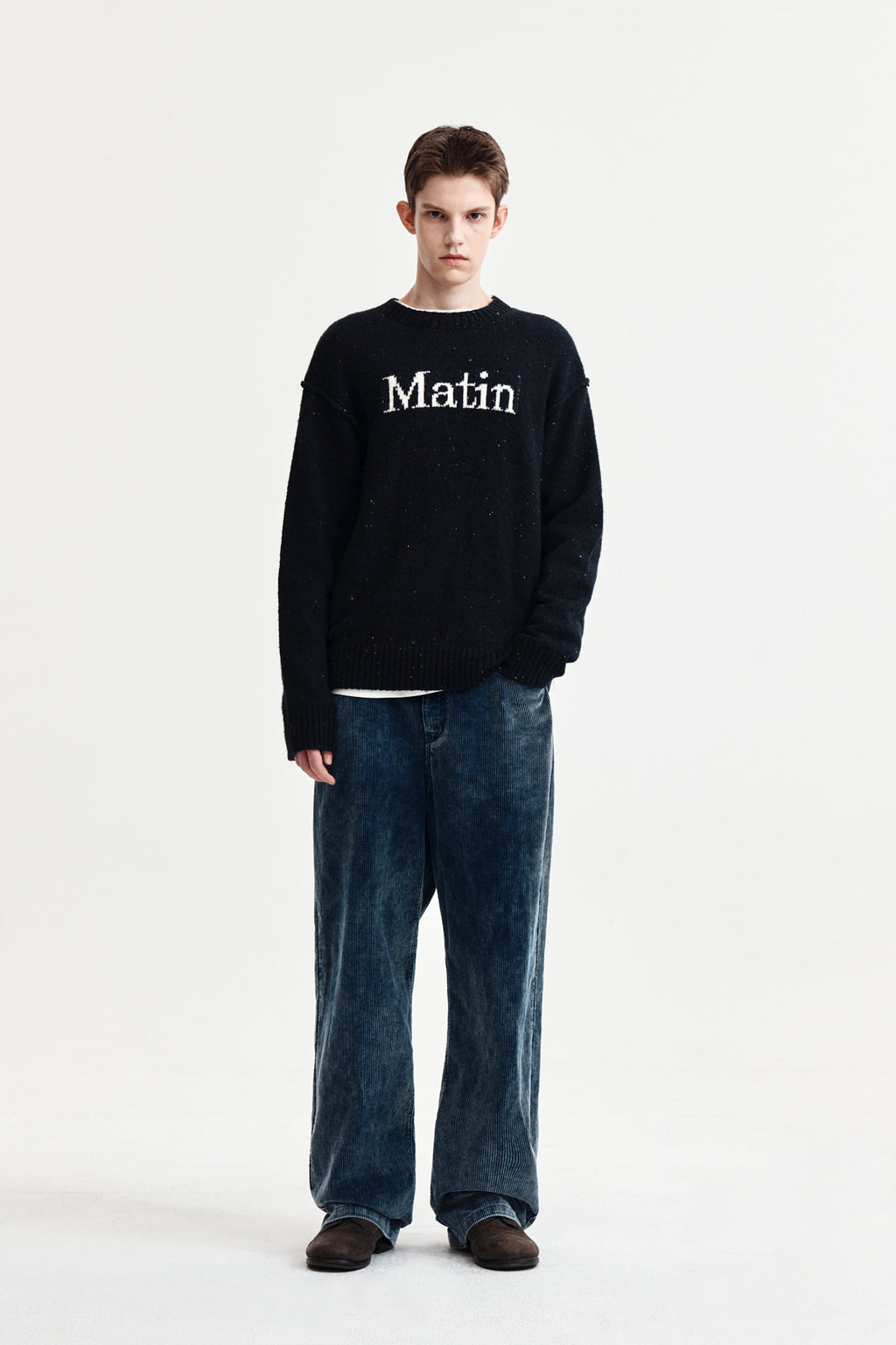 Matin Kim - Wased Corduroy Pants (Blue) product image 8 | TRAB K-Fashion Australia