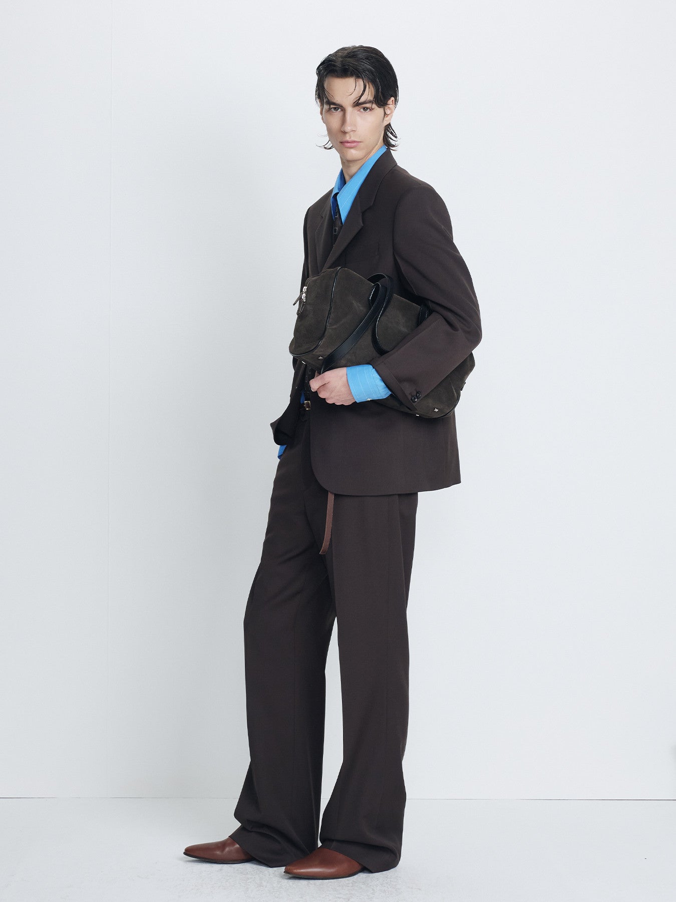 Tonywack - Wool Blend Tailored Blazer (Deep Brown) product image 2 | TRAB K-Fashion Australia
