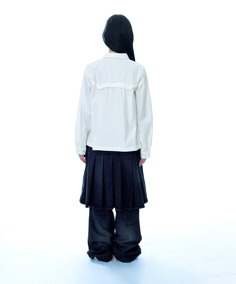 Coyseio - Rough Cut Frill Shirt (Ivory) product image 20 | TRAB K-Fashion Australia