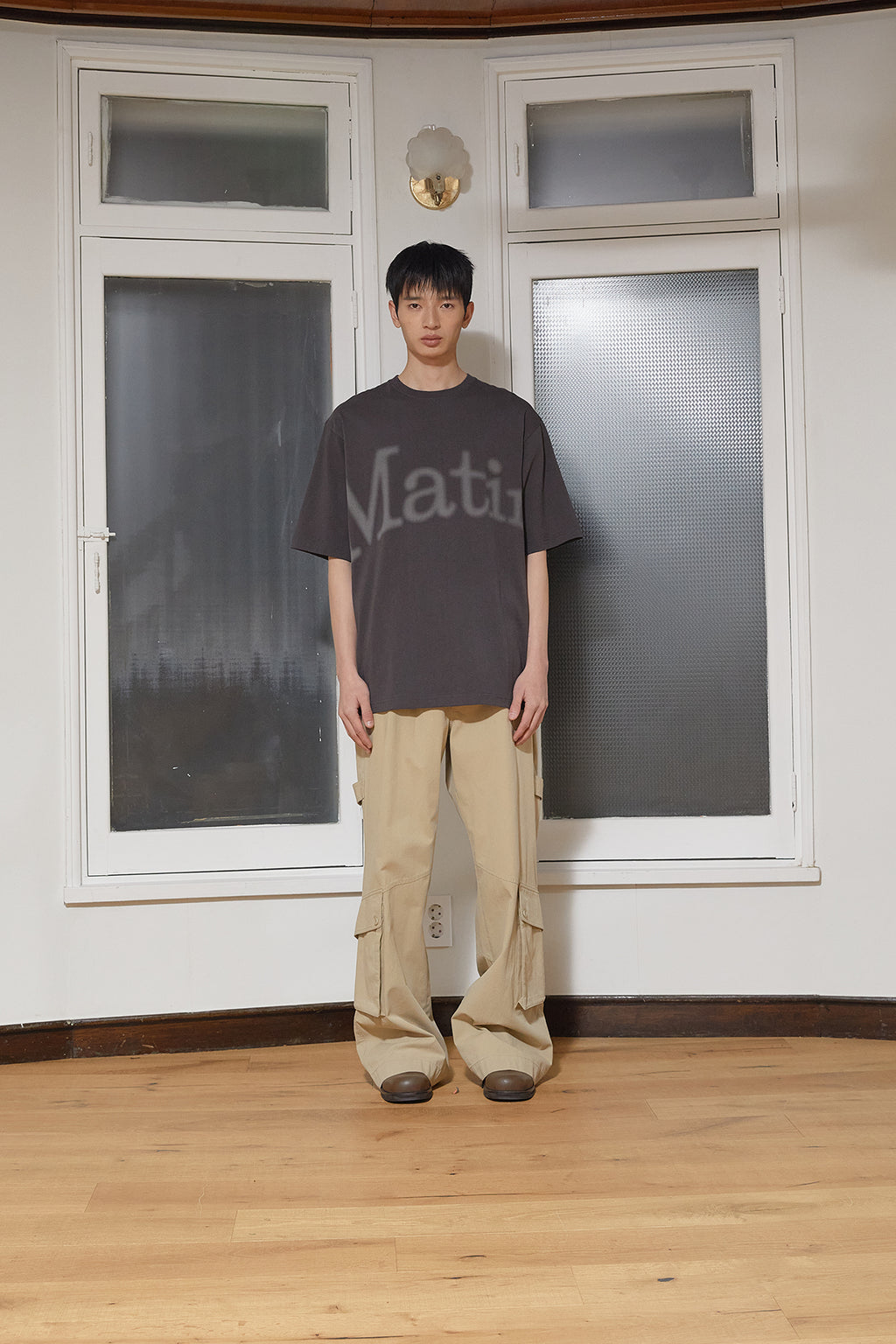 Matin Kim - Big Arch Logo Top (Charcoal) product image 14 | TRAB K-Fashion Australia