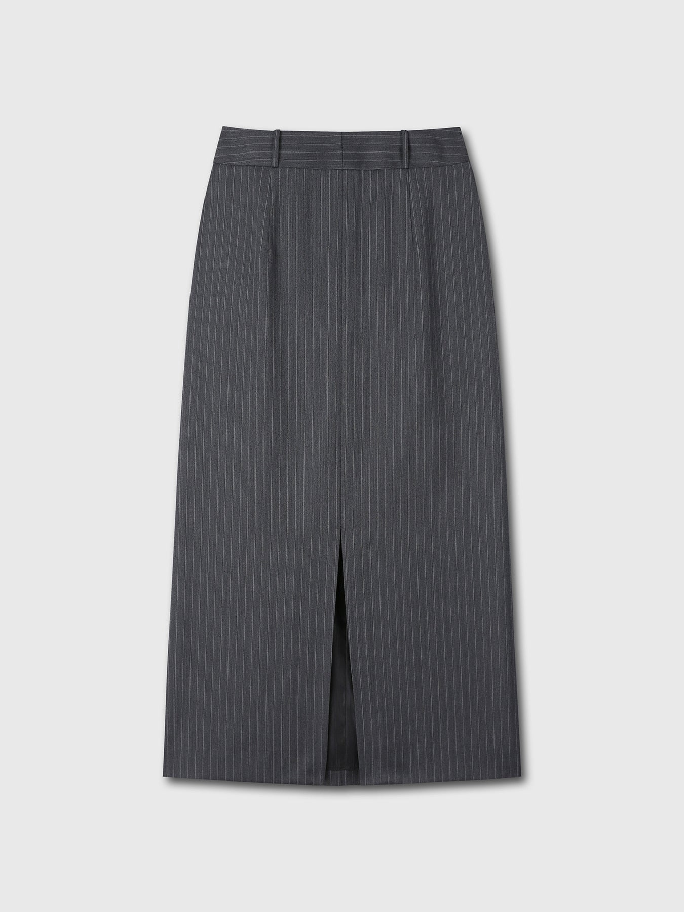 Tonywack - Striped Wool Pencil Skirt (Grey Pinstripe) product image 7 | TRAB K-Fashion Australia