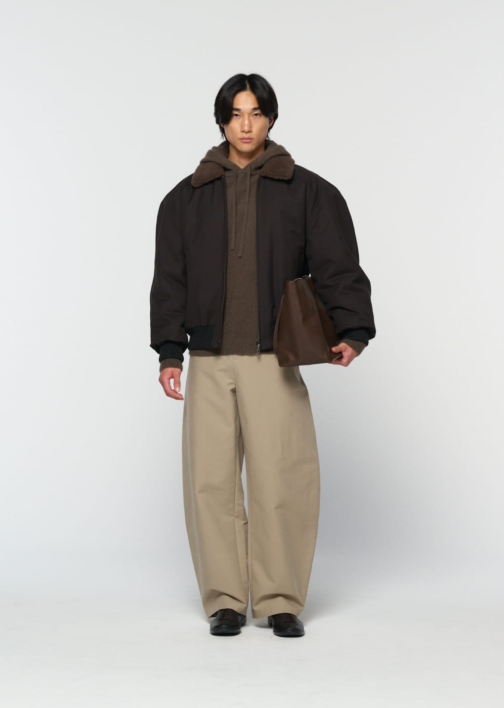Amomento - cotton reversible shearling jumper (Black) product image 2 | TRAB K-Fashion Australia