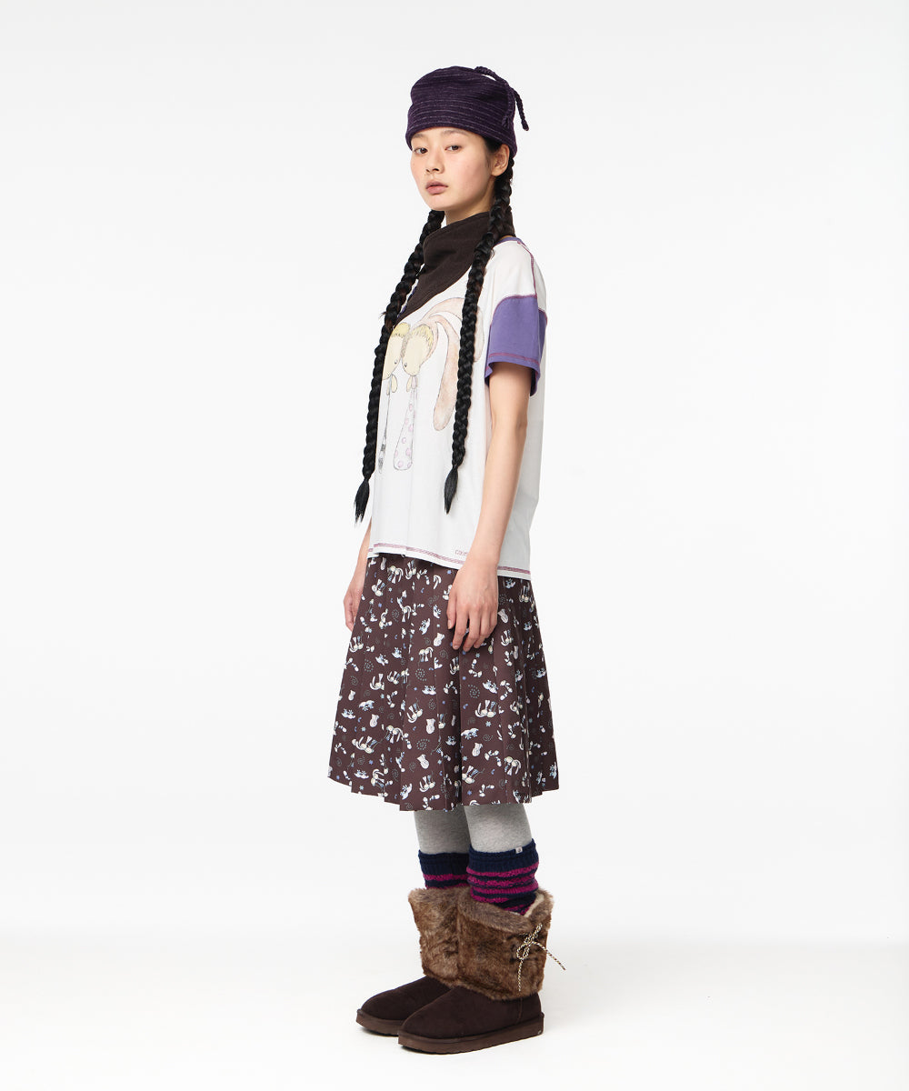 Coyseio - Color Block Graphic T-Shirt (White) product image 6 | TRAB K-Fashion Australia