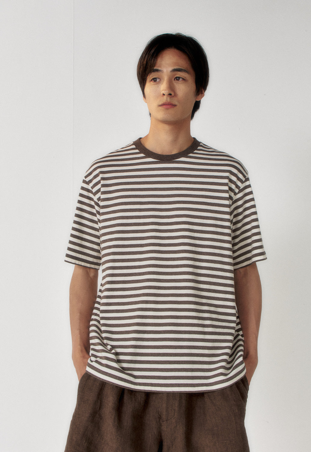 Art if acts - French Stripe S/S Tee (Vintage Brown) product image 4 | TRAB K-Fashion Australia