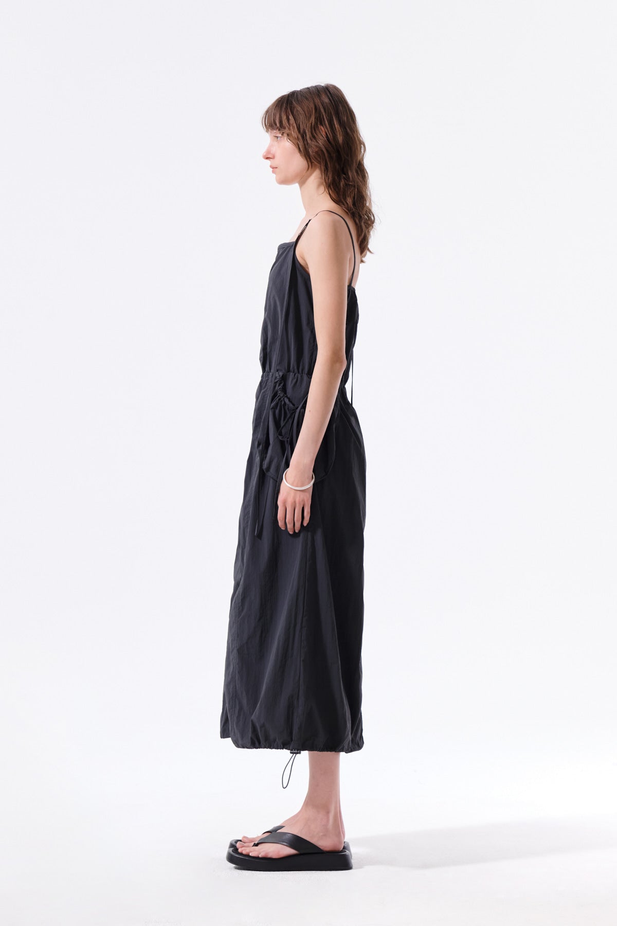 Matin Kim - Strap Detail Sleeveless Utility Dress (Charcoal) product image 7 | TRAB K-Fashion Australia