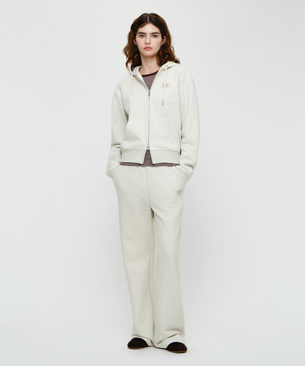 Marithe & Francois Girbaud - Small Classic Logo Hoodie Zipup (Oatmeal) product image 5 | TRAB K-Fashion Australia
