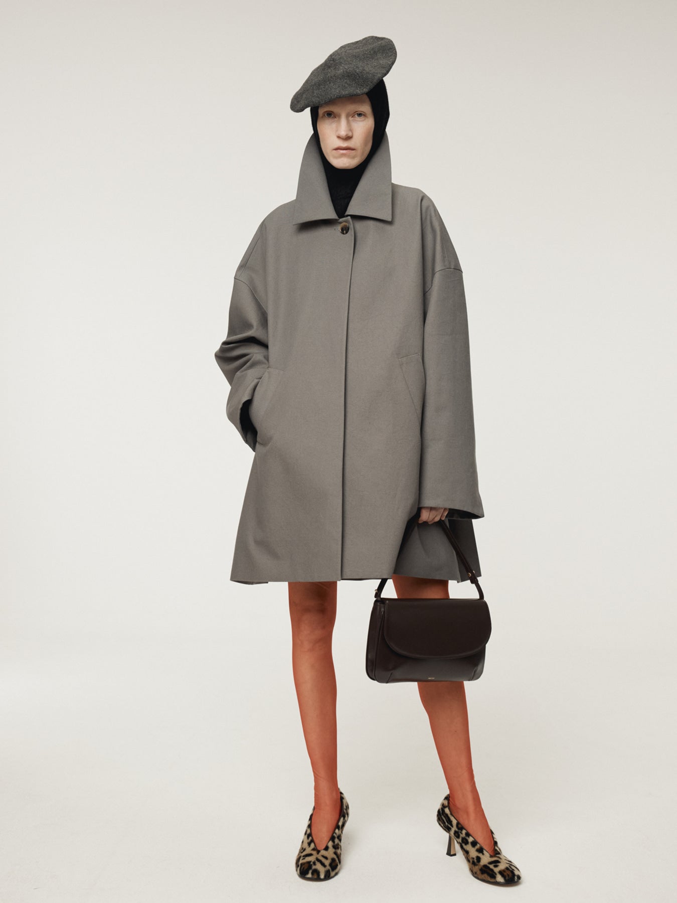 Recto - Oversized Half Coat (Stone Grey) product image 4 | TRAB K-Fashion Australia