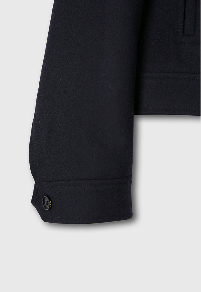 Tonywack - Wool Melton Chest Pocket Cropped Blouson (Navy) product image 15 | TRAB K-Fashion Australia