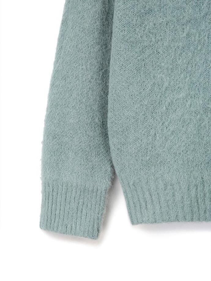 Art if acts - Mohair Round Neck Cardigan (Mint) product image 12 | TRAB K-Fashion Australia