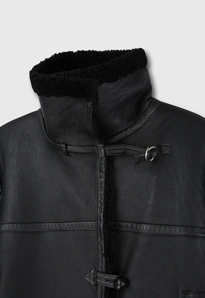 Tonywack - Lamb Leather Shearling Aviator Jacket (Black) product image 12 | TRAB K-Fashion Australia
