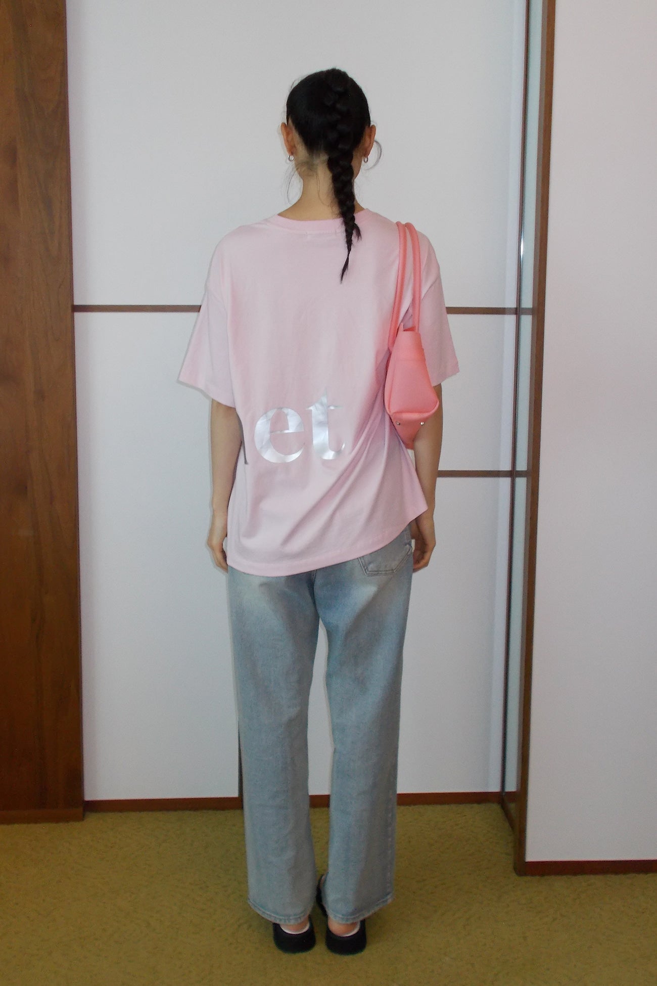Deinet - Silver Logo T-Shirt (Light Pink) product image 6 | TRAB K-Fashion Australia