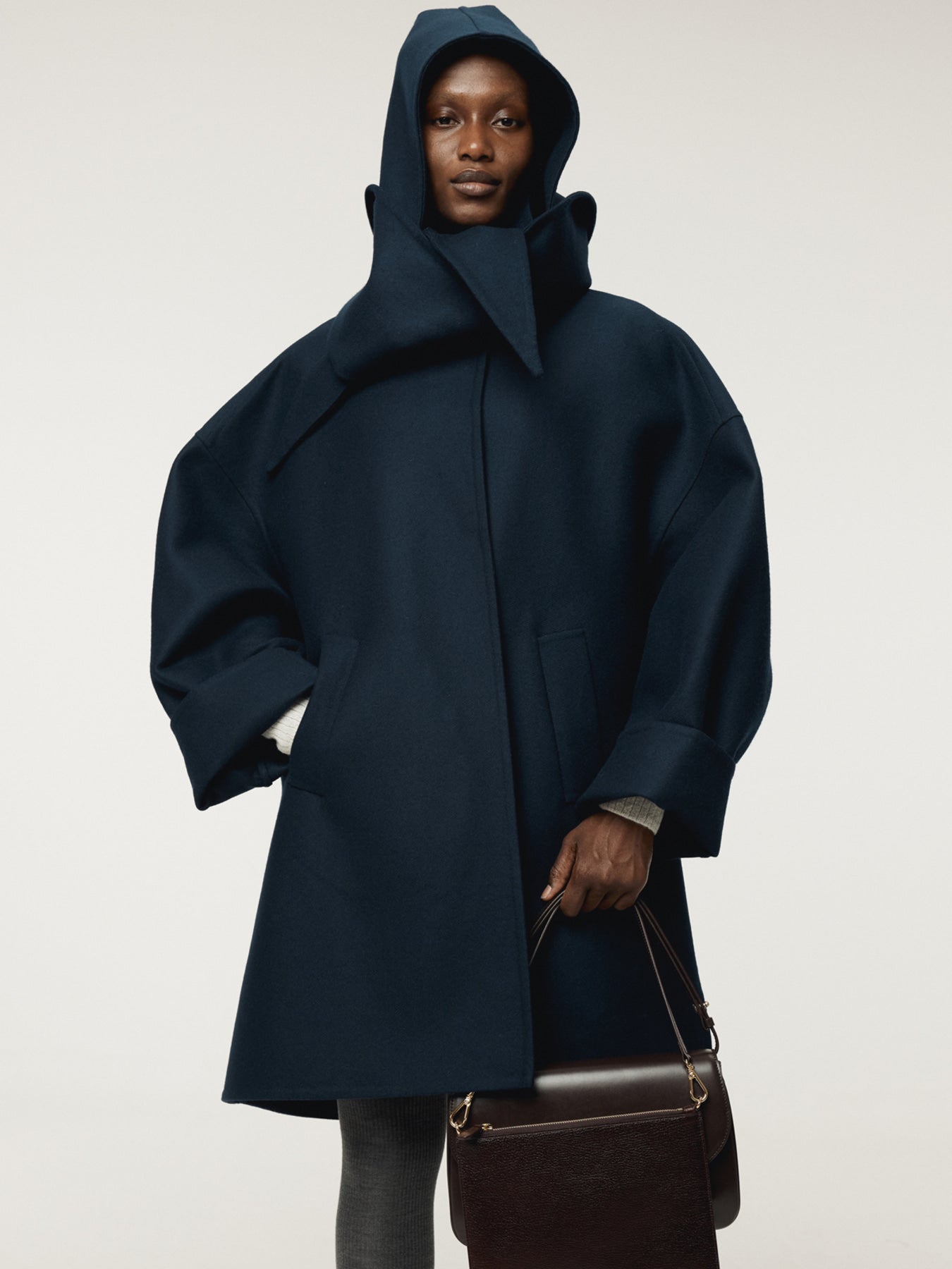Recto - Oversized Handmade Hoody Coat (Navy) product image 6 | TRAB K-Fashion Australia