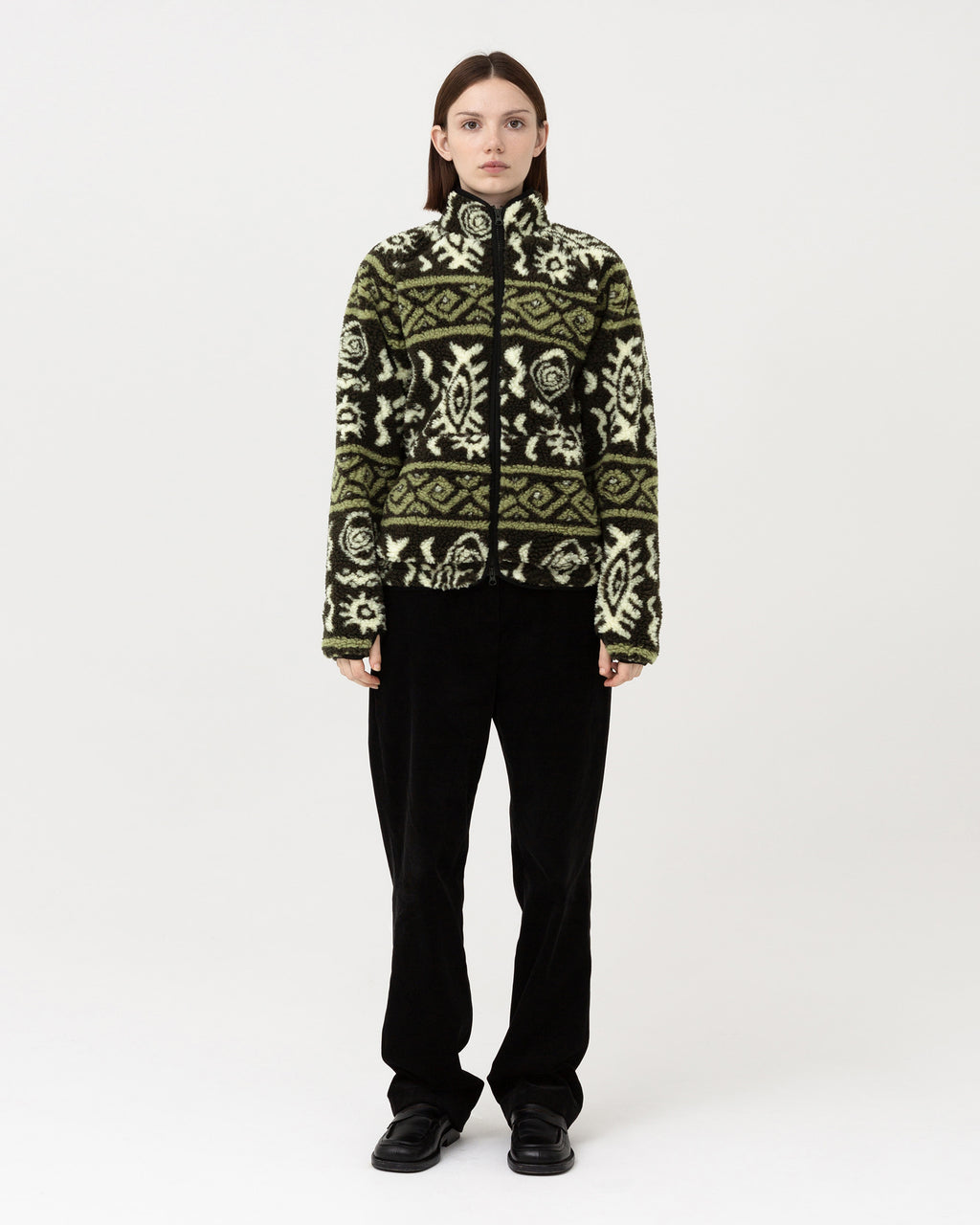 Brownyard - Native Fleece Jacket (Olive) product image 1 | TRAB K-Fashion Australia